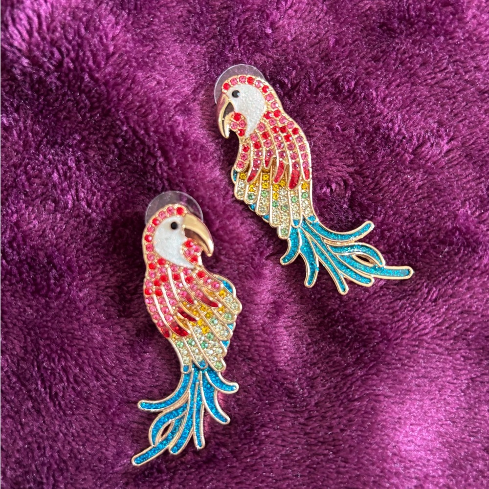 Colorful Parrot Earrings